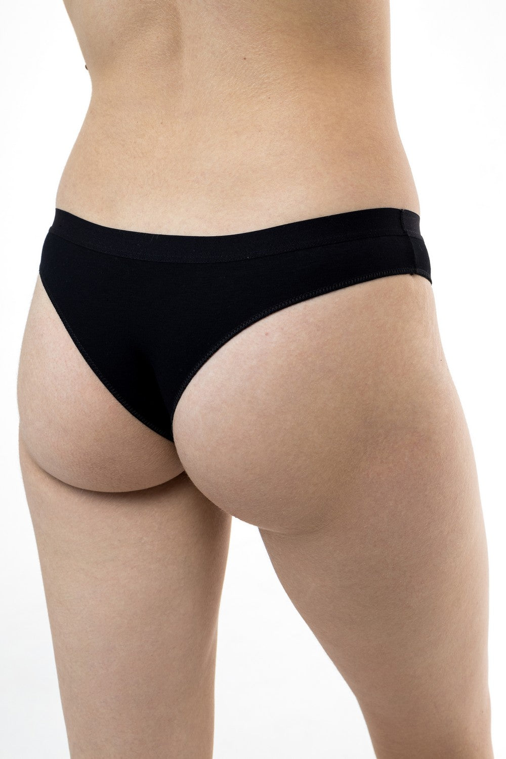 Трусики бразилиана из хлопка 35 black