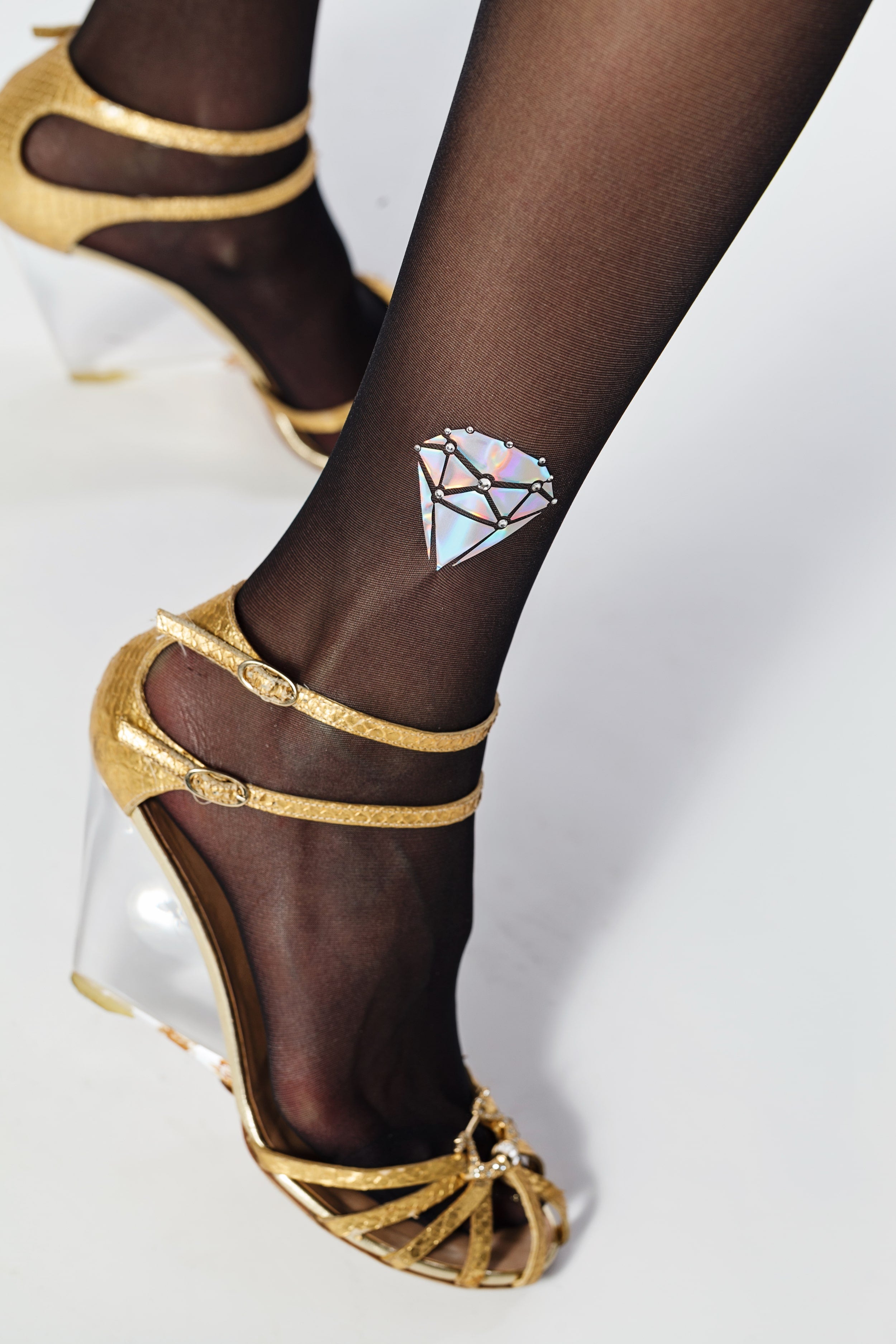 Колготки с узором на голени P1074 Diamant 40d