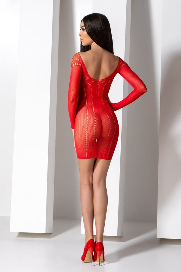 Ажурное платье-сетка BS101 red