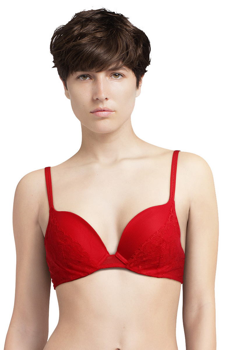 Кружевной бюстгальтер push-up 42C2 Camden poppy red