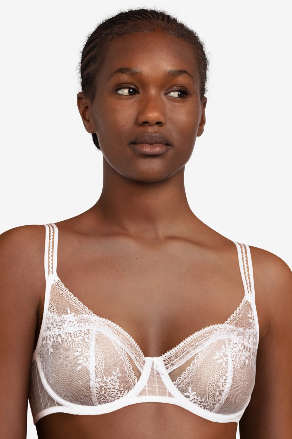 Мягкий бюстгальтер из кружева 47H1 Maddie white
