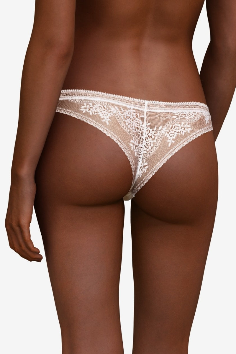 Трусики бразилиана из кружева 47H7 Maddie white