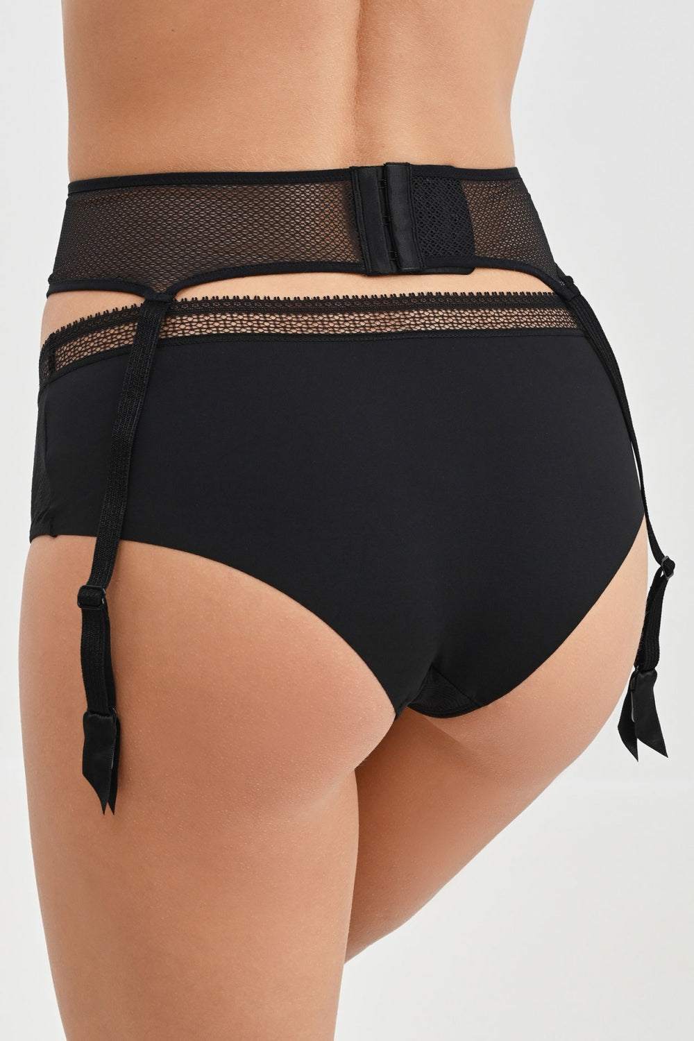 Пояс для чулок из микросетки 49J6 Olivia black