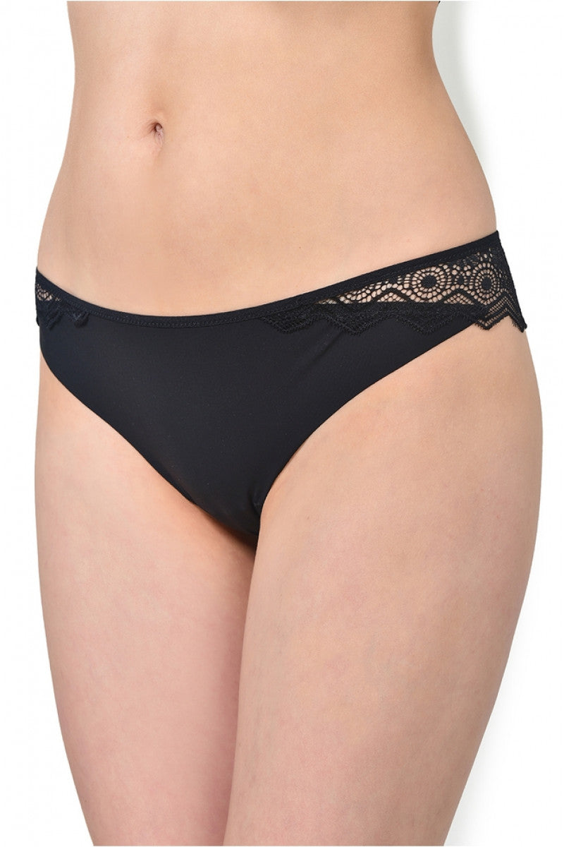 Трусики бразилиана с кружевом 7697 Georgia black