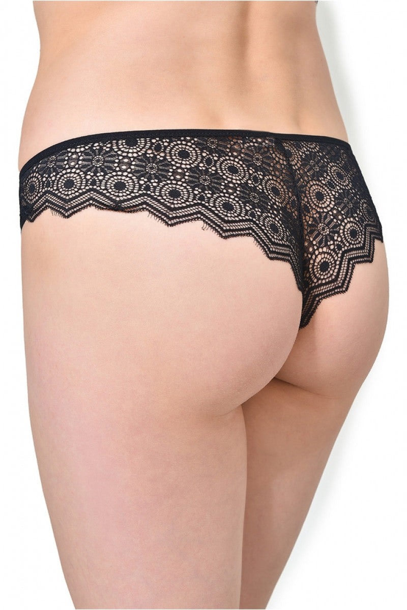 Трусики бразилиана с кружевом 7697 Georgia black