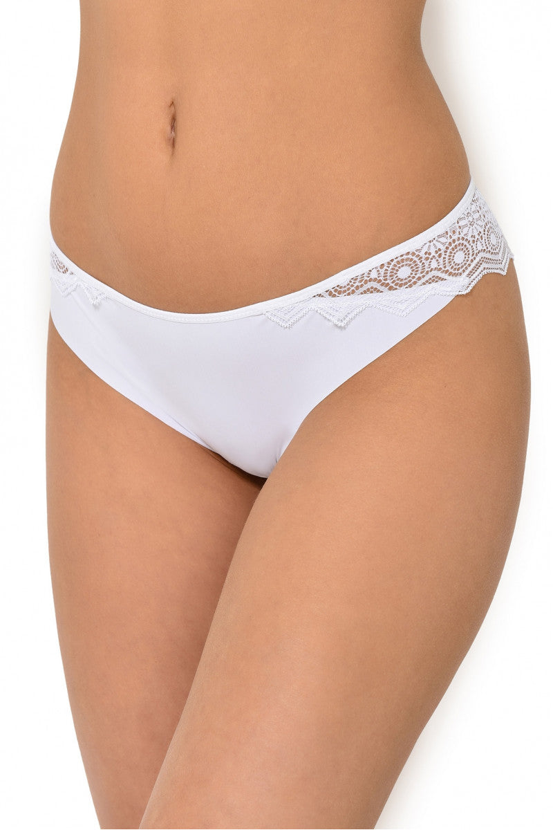 Трусики бразилиана с кружевом 7697 Georgia white
