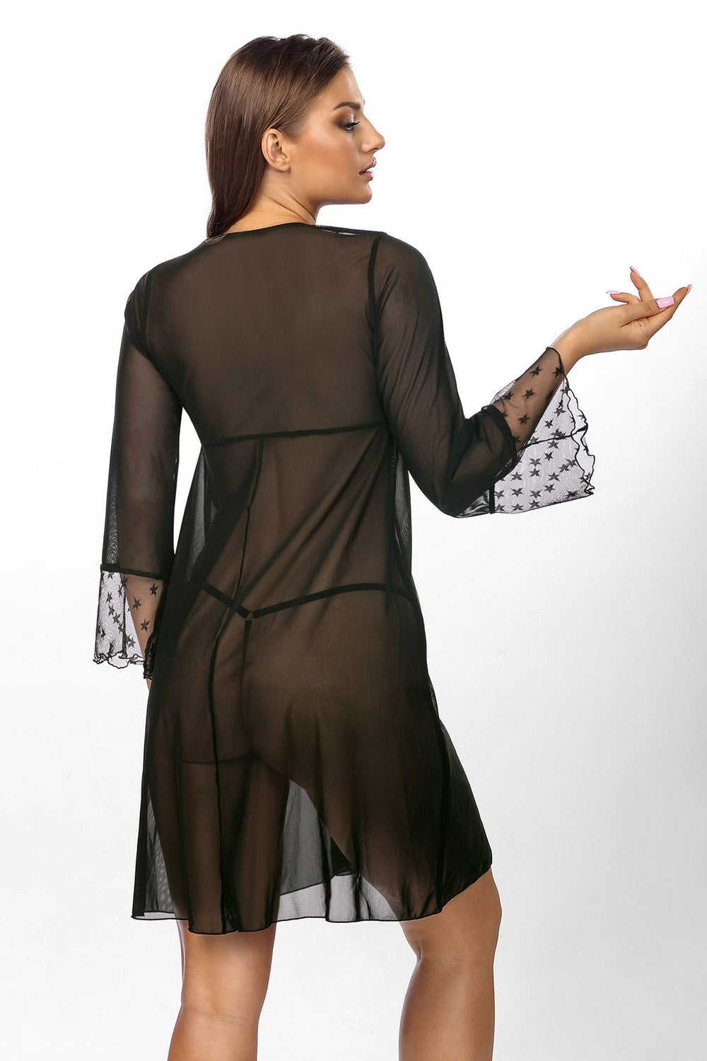 Пеньюар с прозрачными вставками Roisin