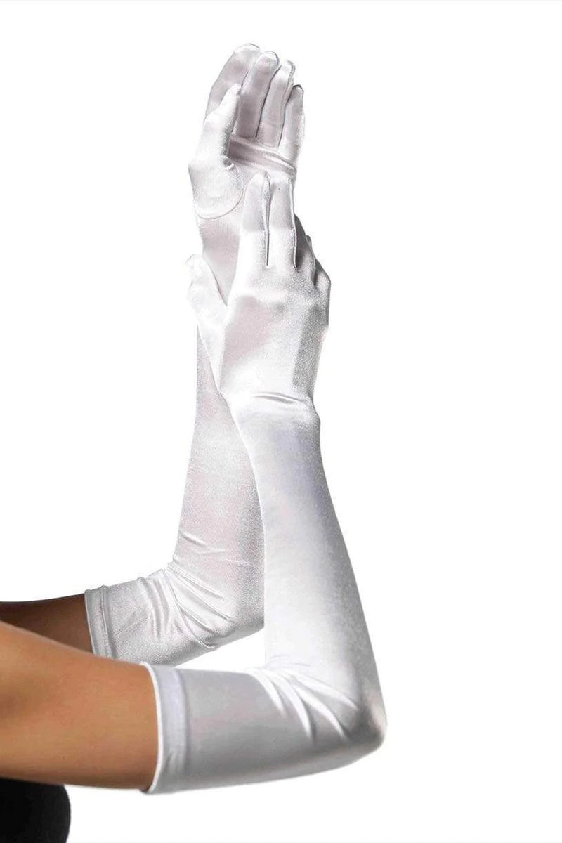 Высокие сатиновые перчатки Extra Long Satin Gloves yellow