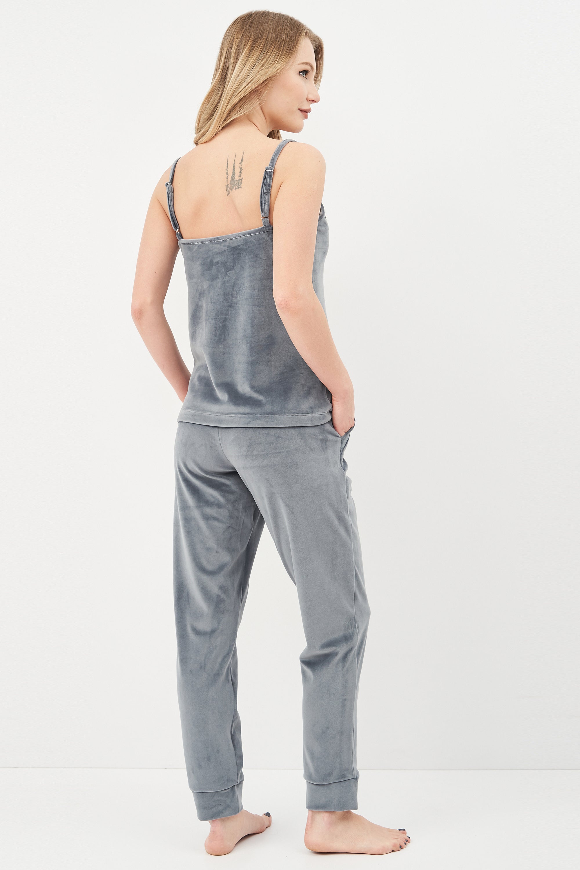 Велюровая пижама 03113 gray