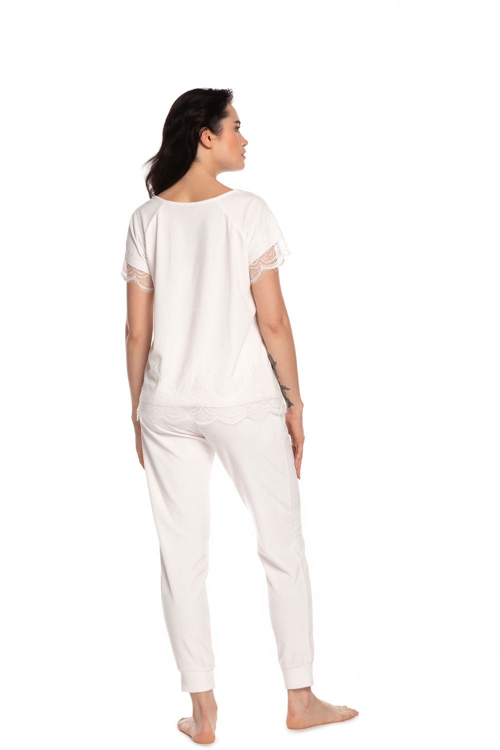 Пижама из сатина 10801C white