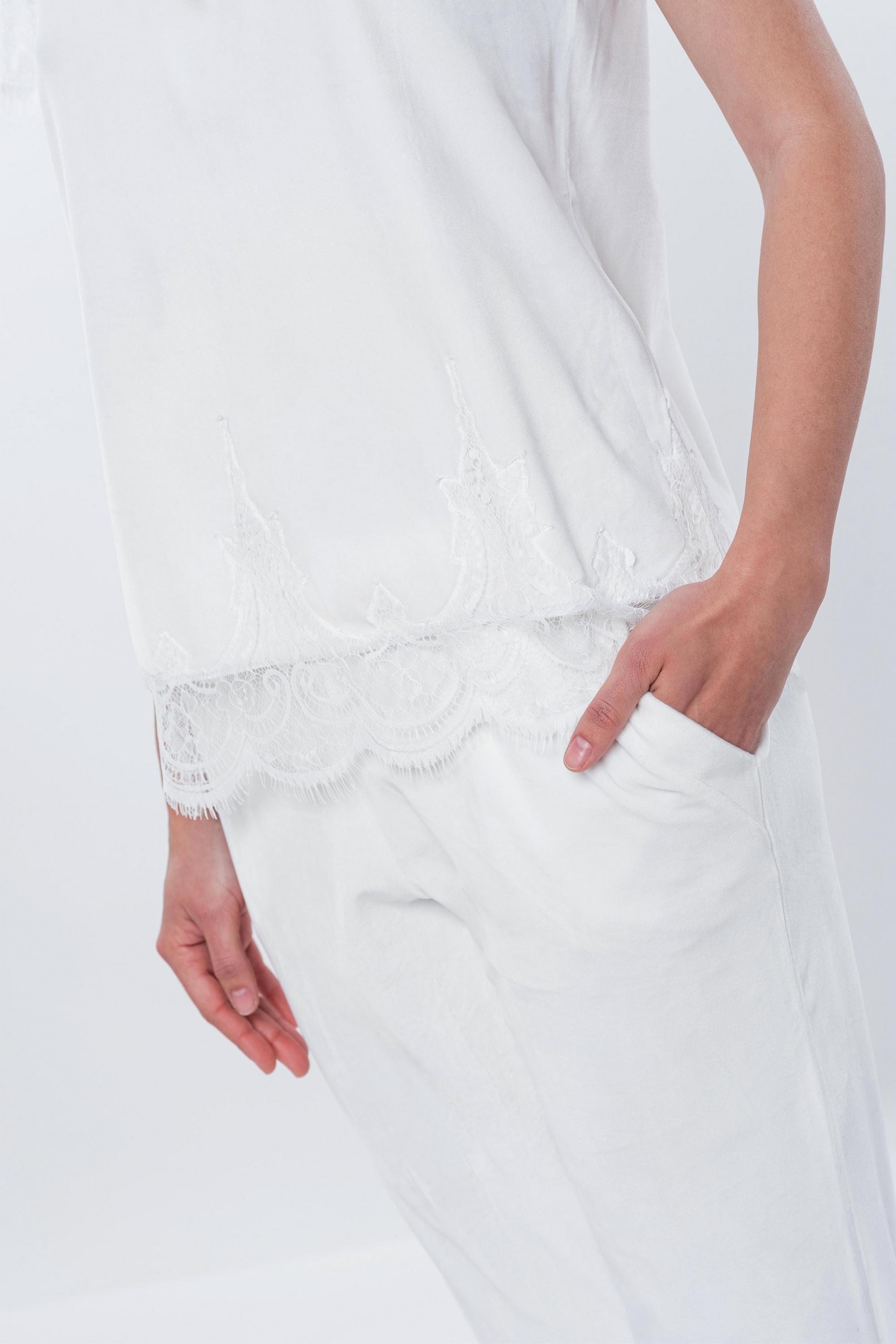 Пижама из сатина 10801C white