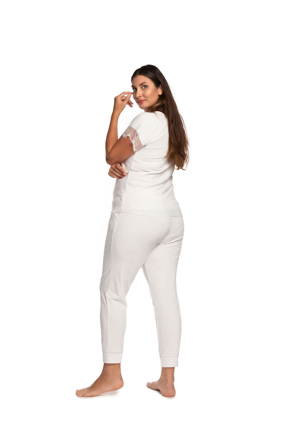 Пижама из сатина 10801C white