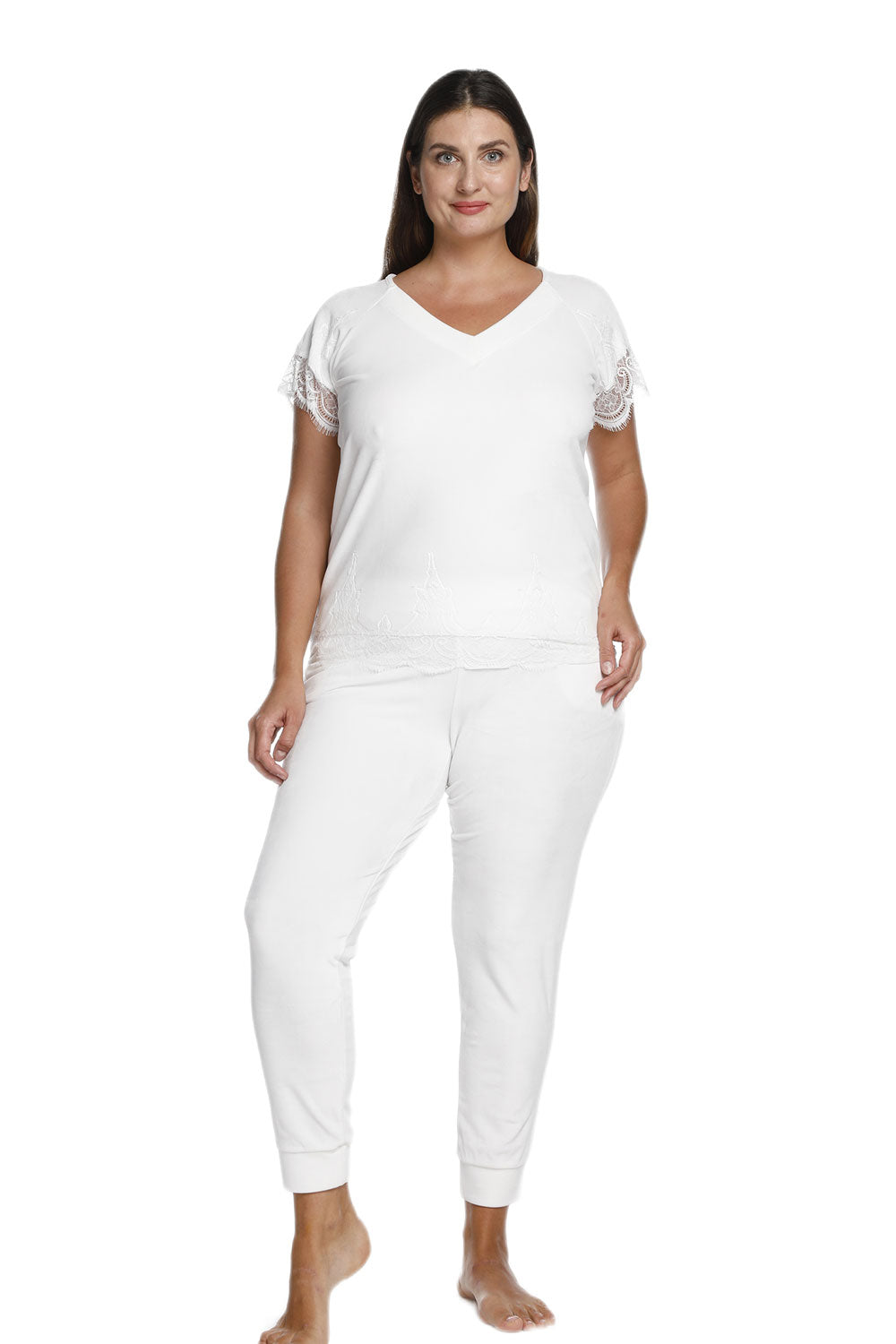 Пижама из сатина 10801C white