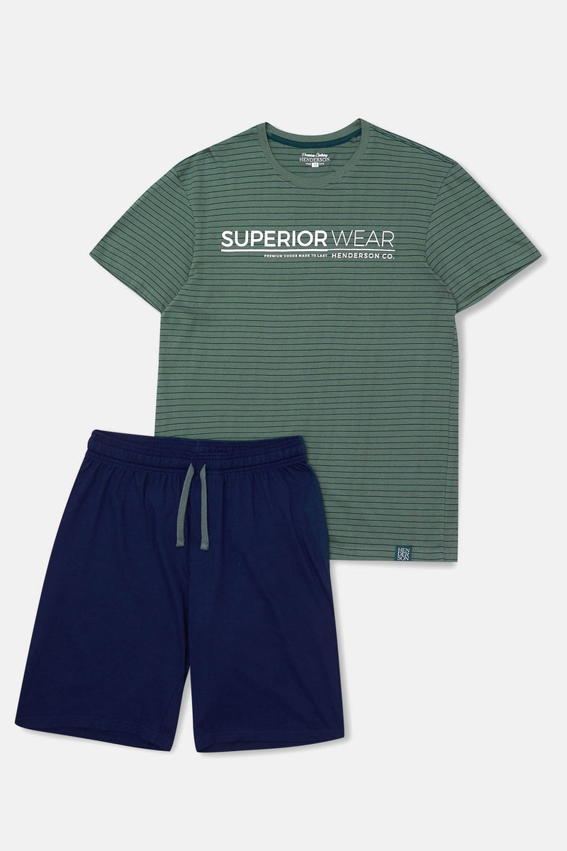 Хлопковая мужская пижама 40664 Webber green