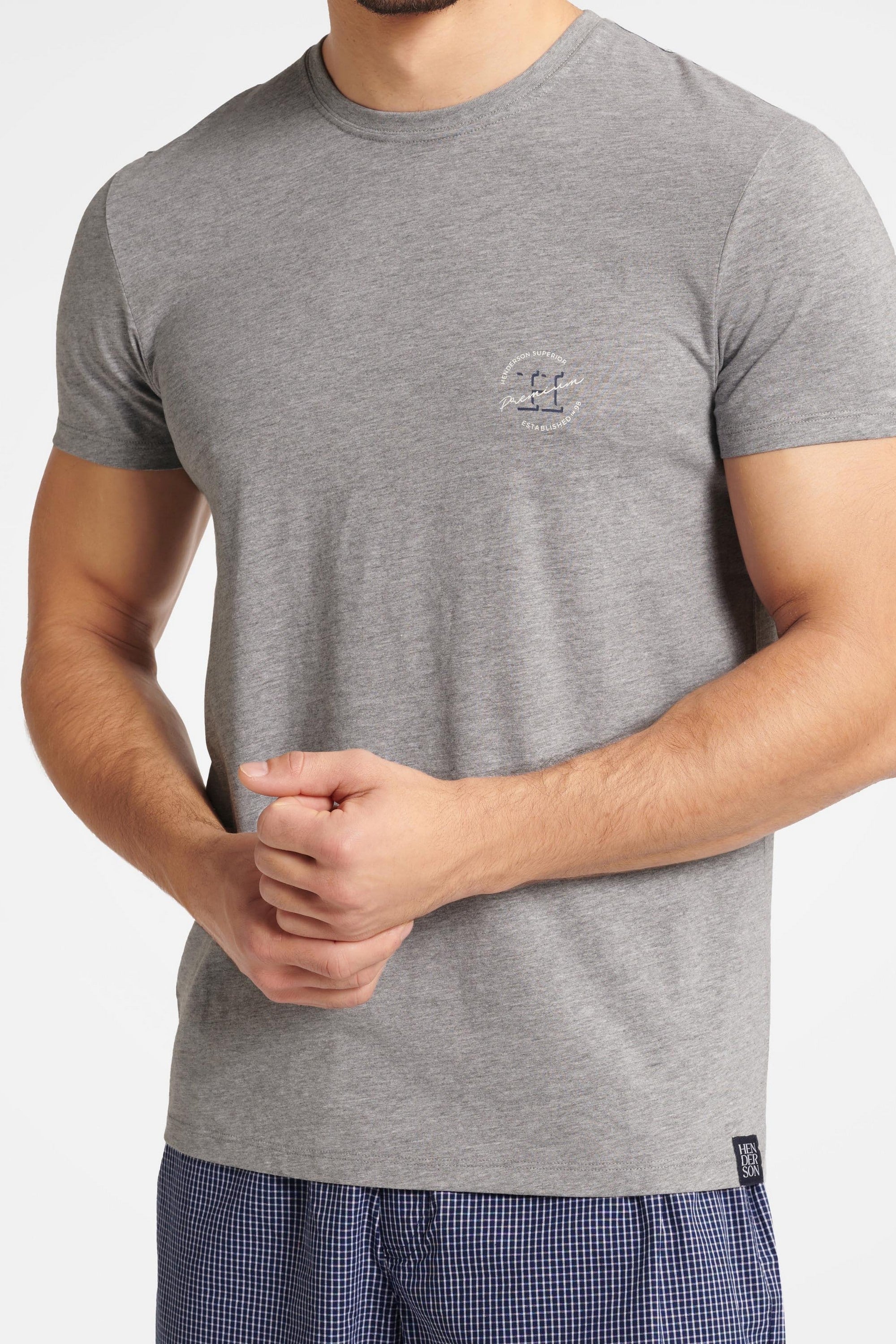 Хлопковая мужская пижама 40668 Worthy grey