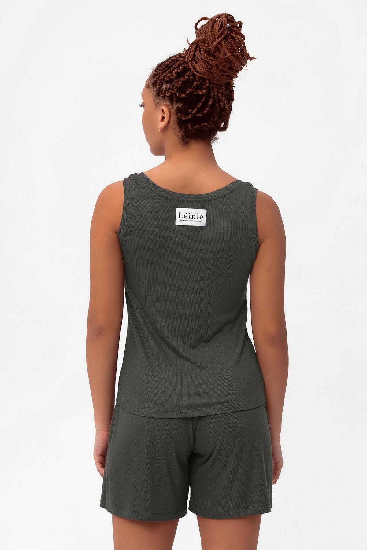 Пижама из вискозы в рубчик 1454/60130