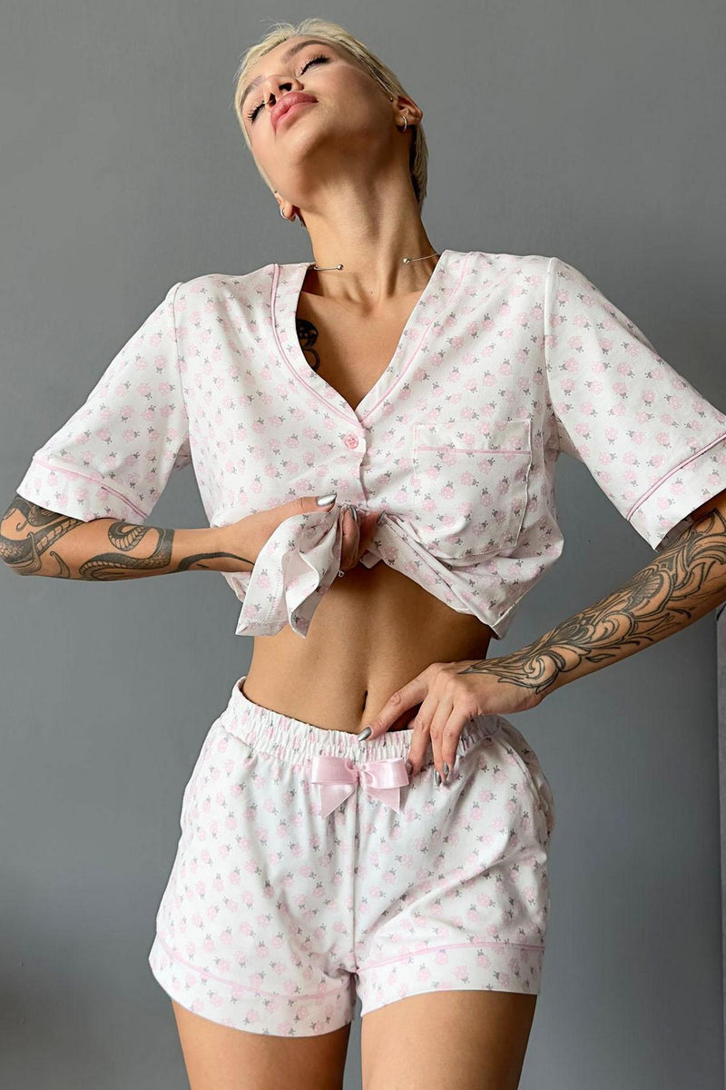 Хлопковая пижама с блузой 1555/16098