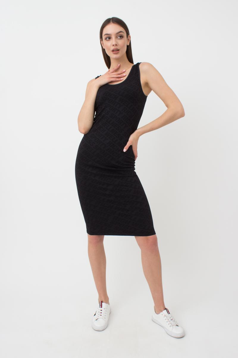 Бесшовное платье в рубчик 1010493 Dress Rib Wellness black