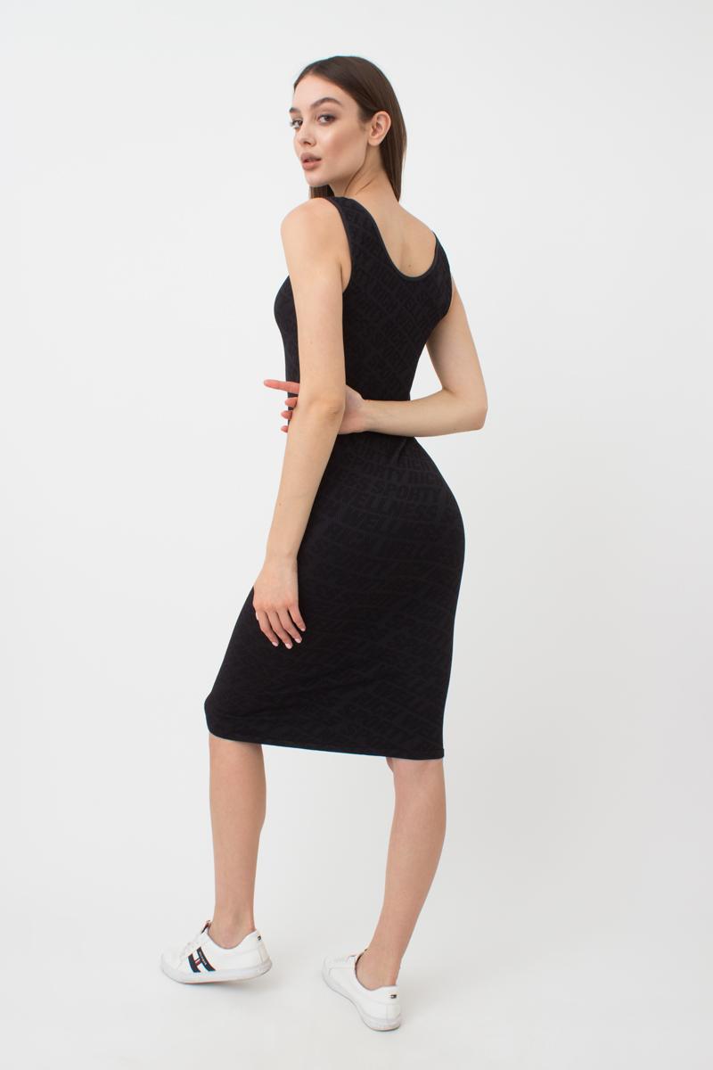 Бесшовное платье в рубчик 1010493 Dress Rib Wellness black