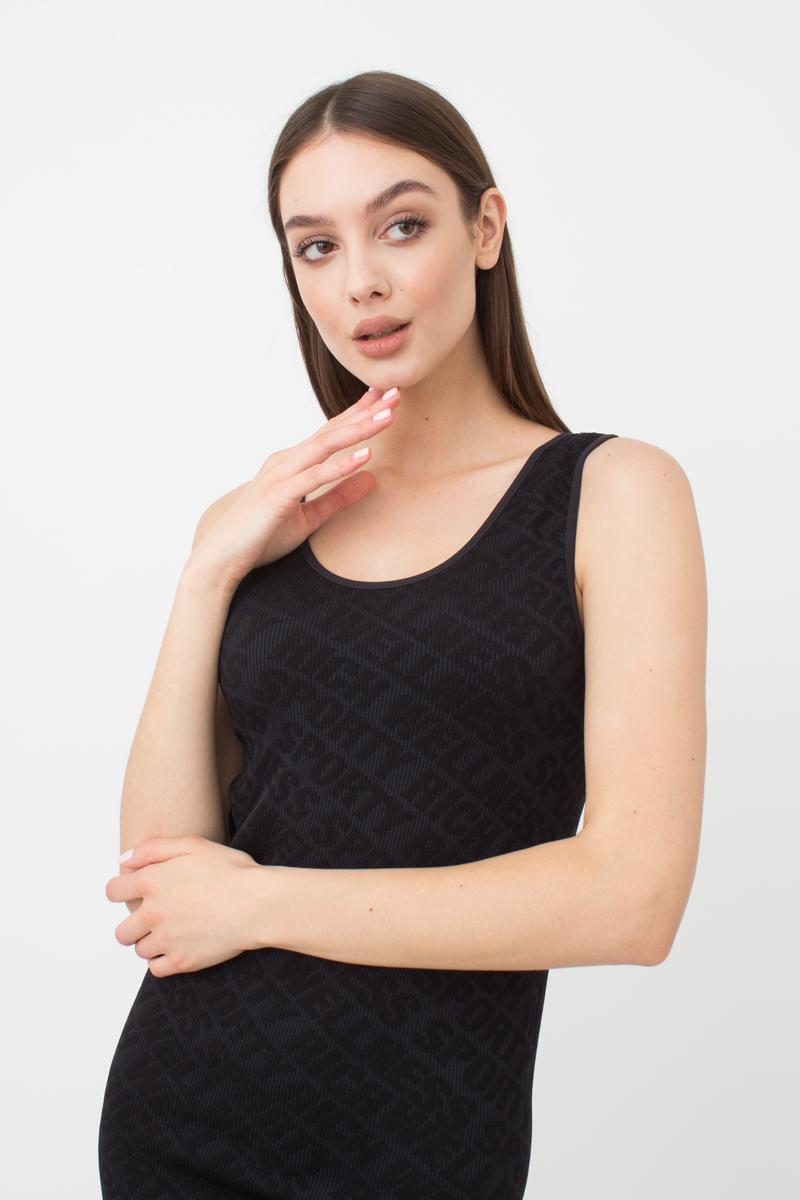 Бесшовное платье в рубчик 1010493 Dress Rib Wellness black