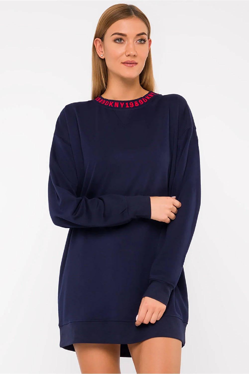 Трикотажное платье с логотипом YI2319416/400 navy