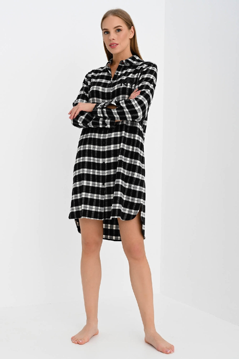 Трикотажная рубашка YI2322483/005 black plaid