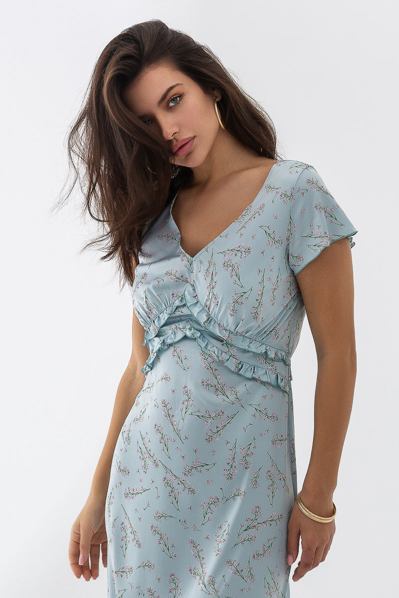 Шовкова сукня 21075-1 blue