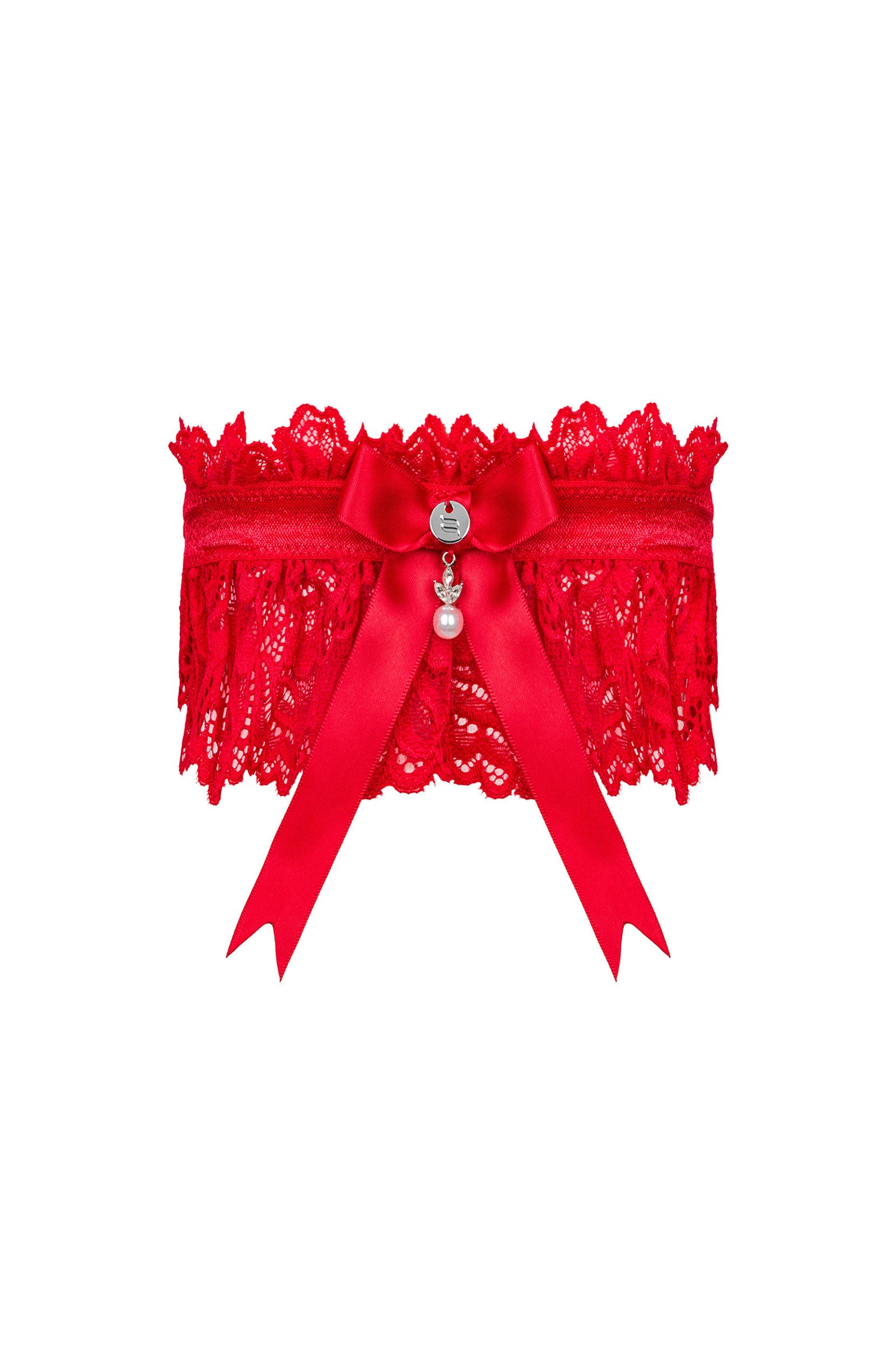 Кружевная подвязка с лентой Amor Cherris