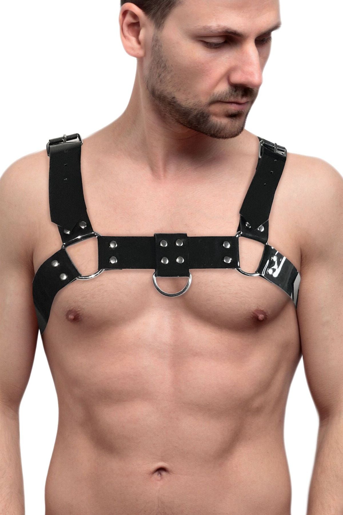 Мужская портупея на грудь Bulldog Harness black