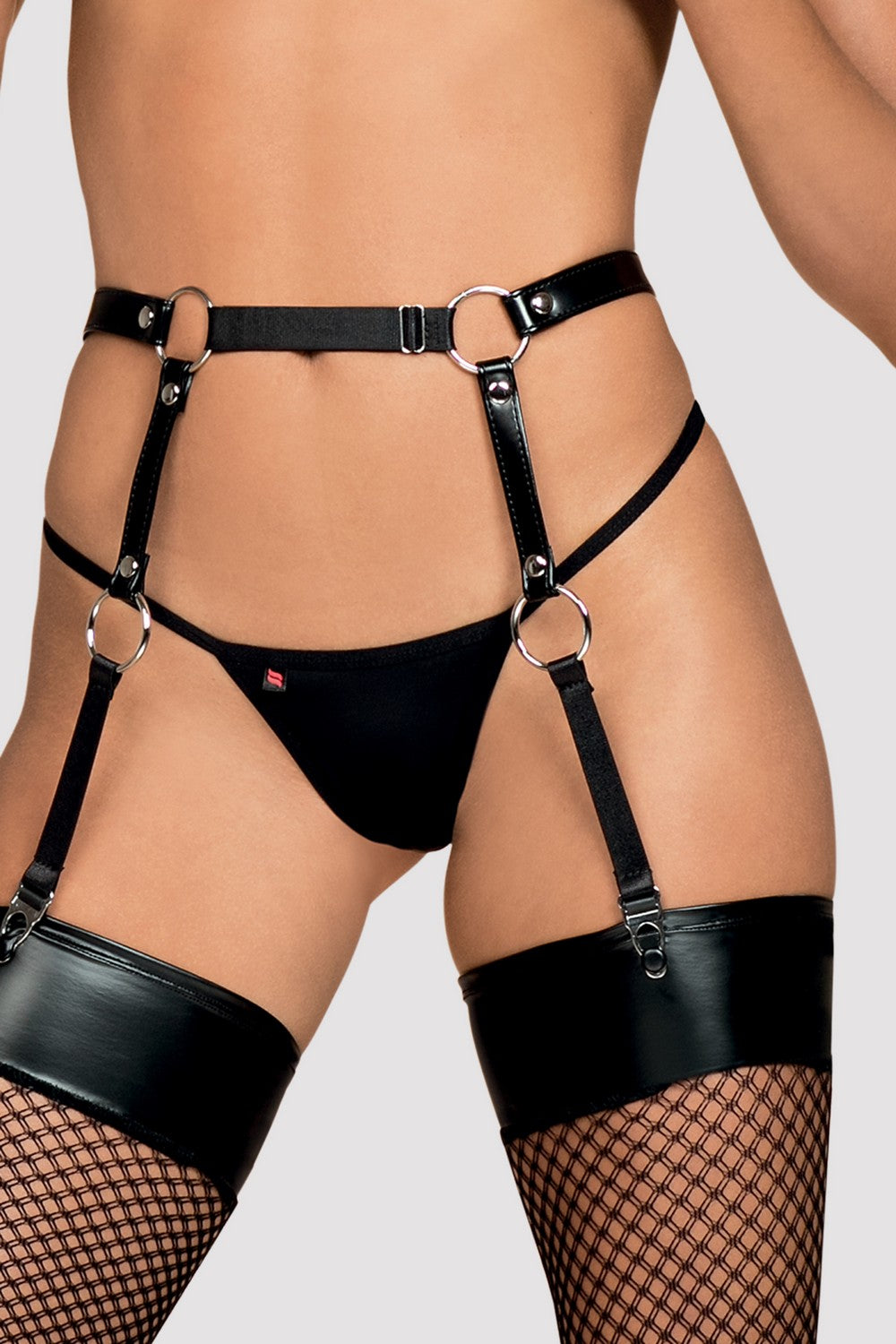 Пояс для чулок с металлическими кольцами A741