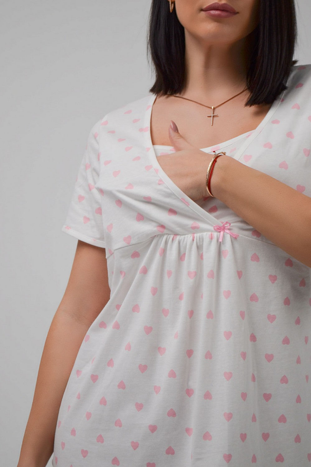 Хлопковая сорочка для кормления 1167/12054