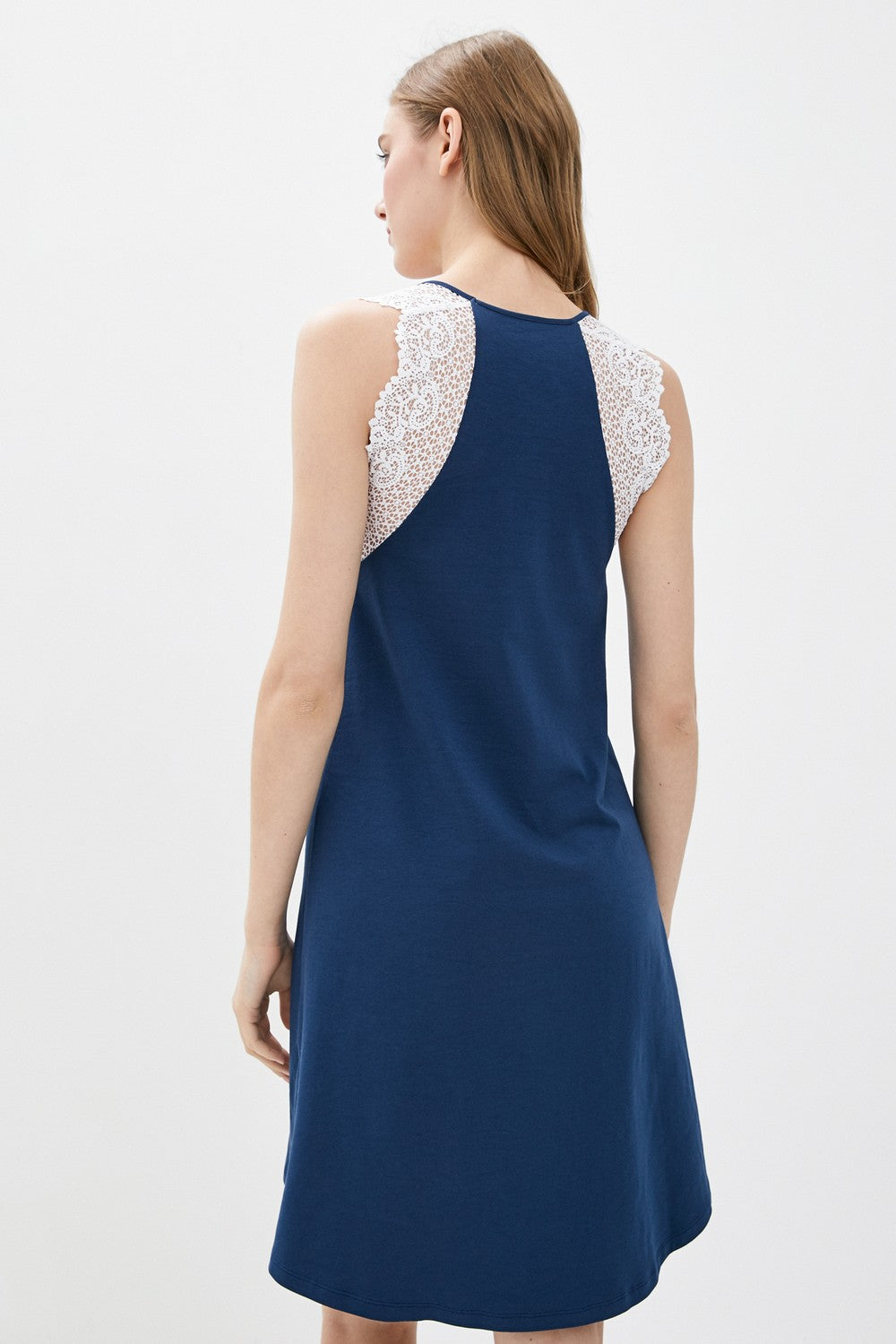 Хлопковая сорочка с кружевом Isla blue