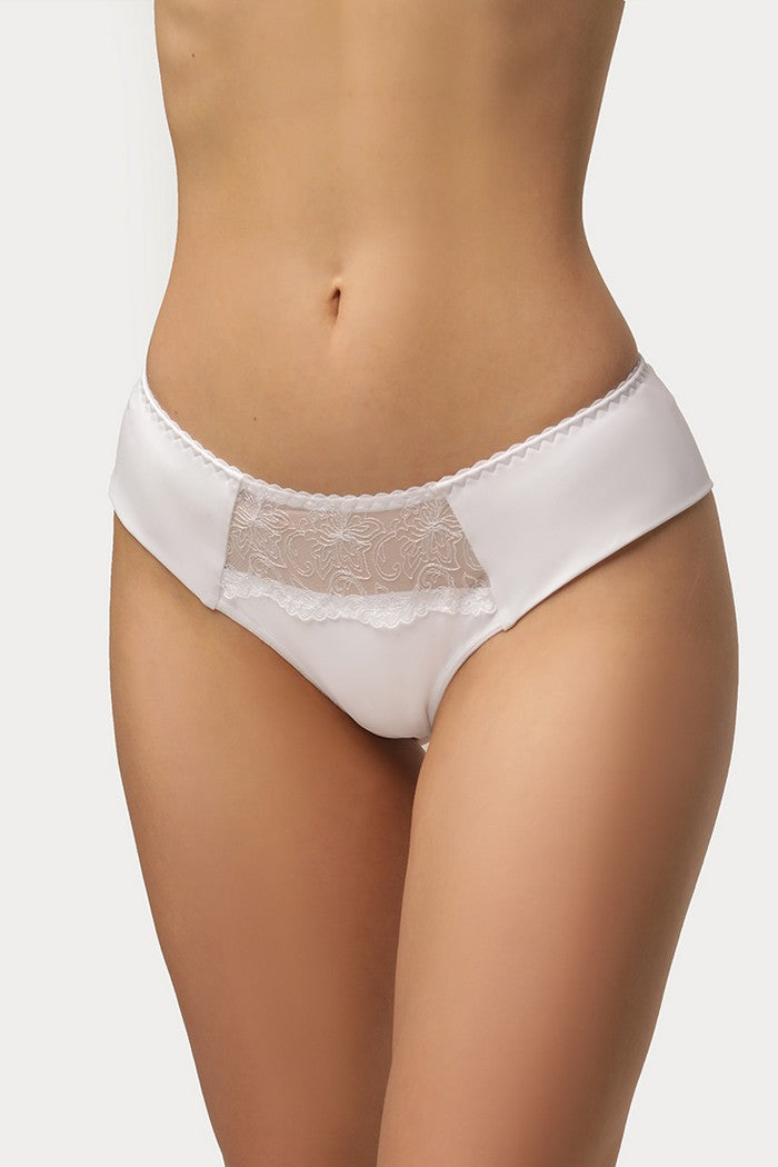 Комплект белья с кружевом Nil-1800 white