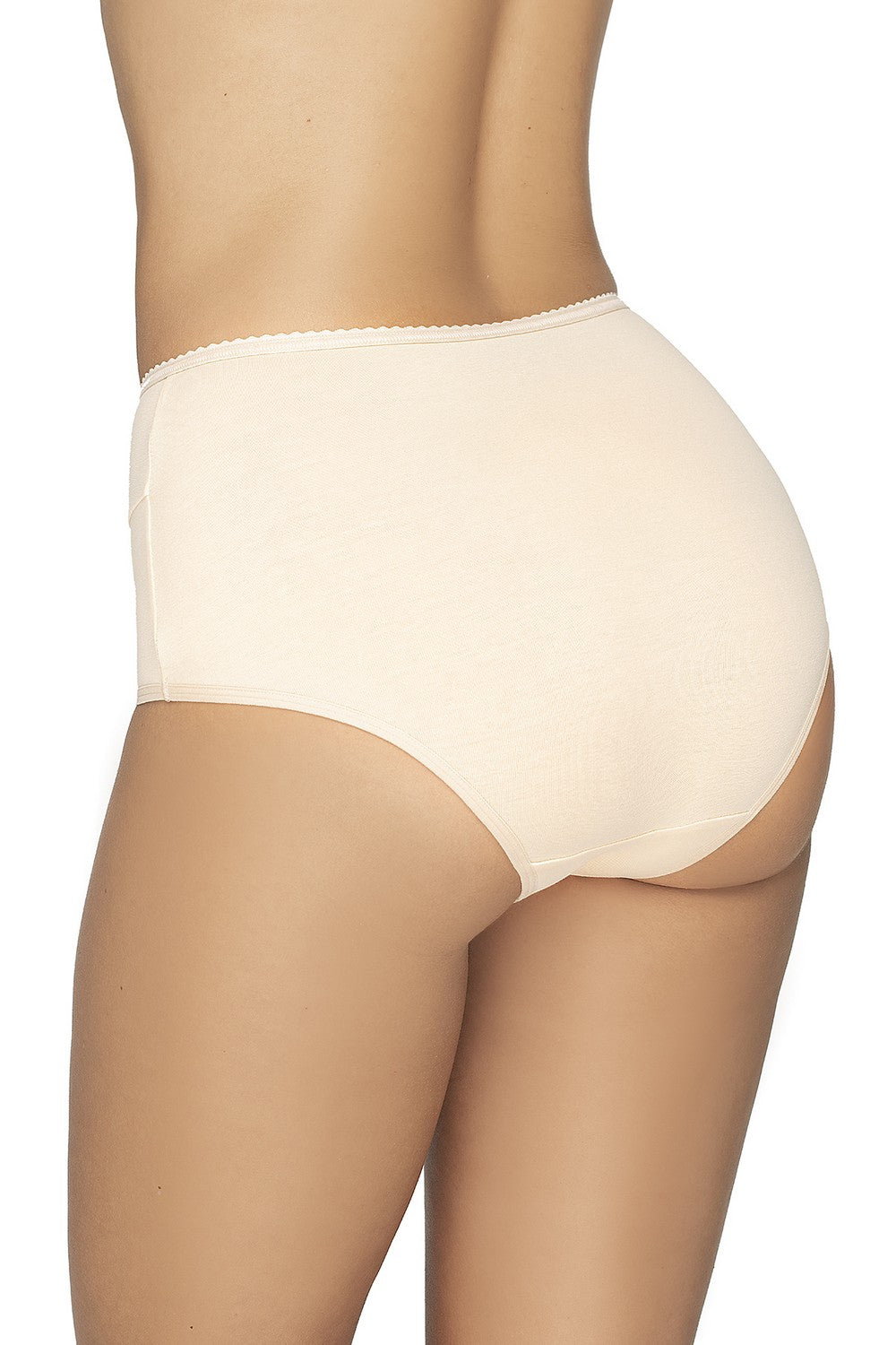 Трусики слип с высокой талией P-2222 beige