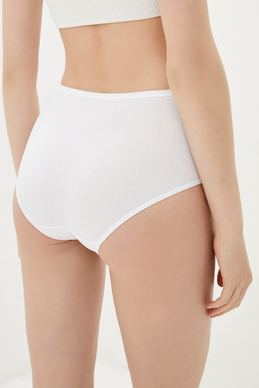 Трусики слип с высокой талией P-2222 white
