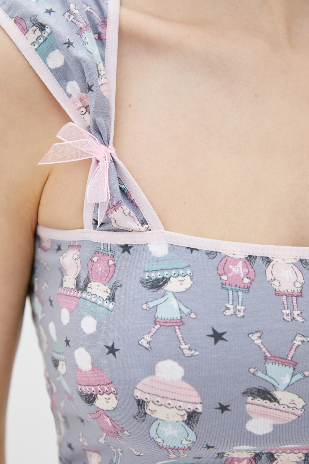 Хлопковая майка с принтом Sam-Ta-3101 gray