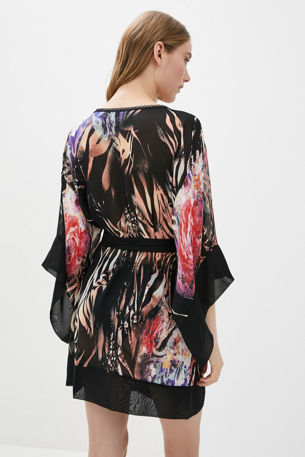 Пляжная туника с принтом ТТ-3410 python/stripe