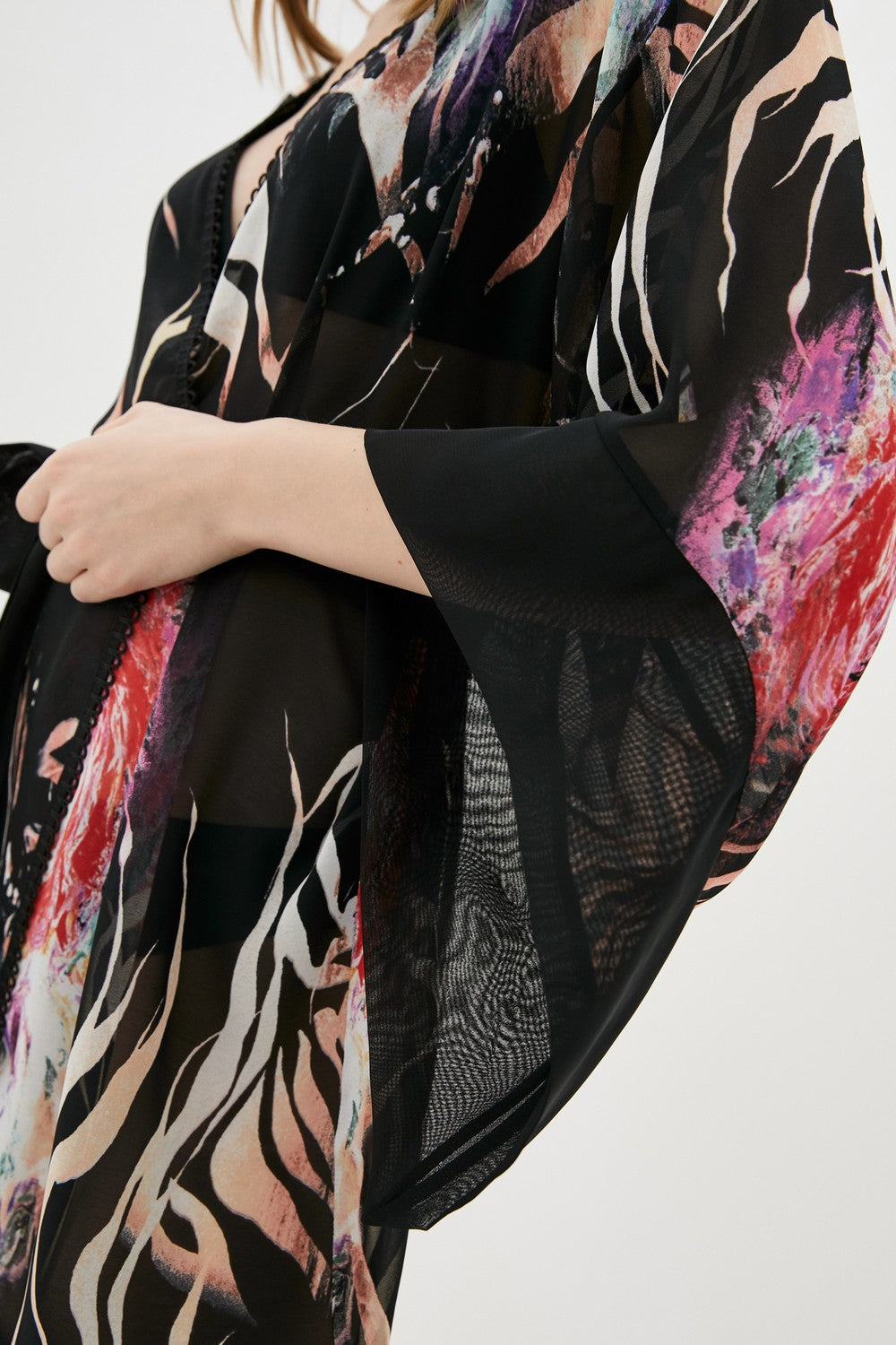 Пляжная туника с принтом ТТ-3410 python/stripe