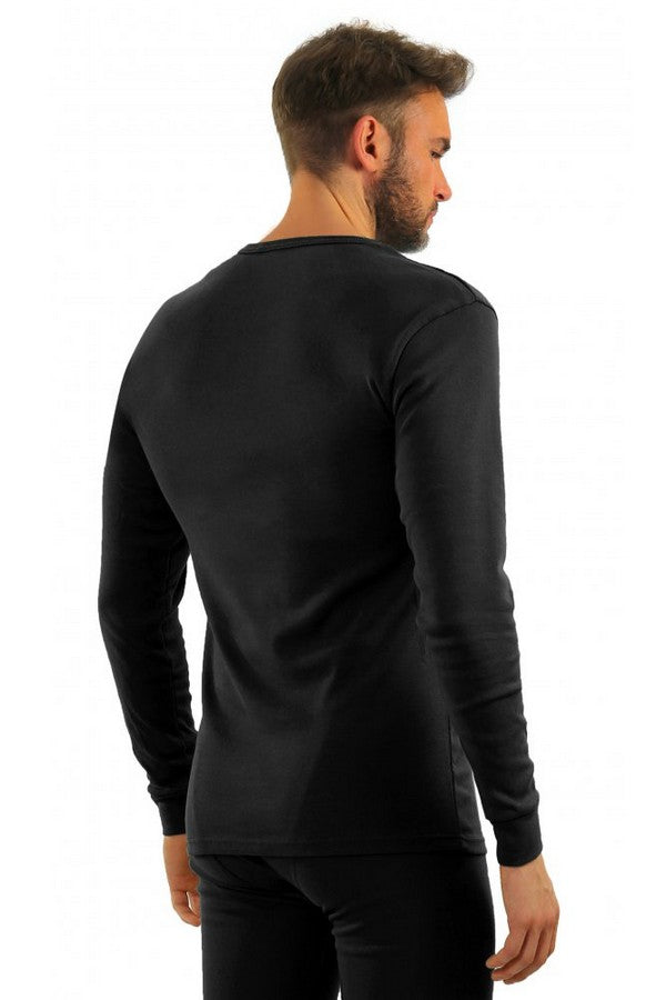 Хлопковый мужской лонгслив 111 black