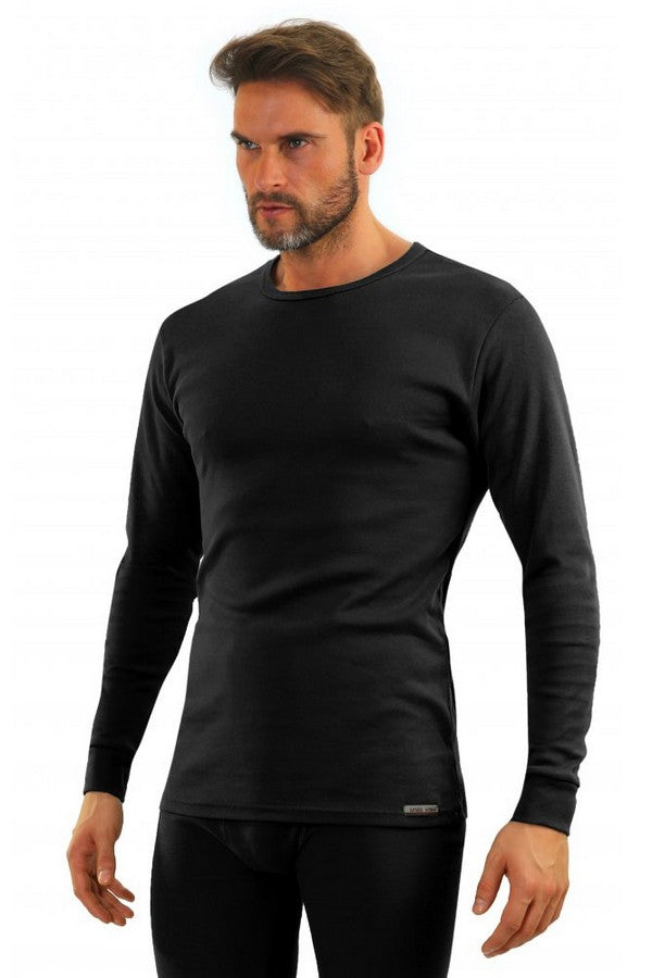 Хлопковый мужской лонгслив 111 black