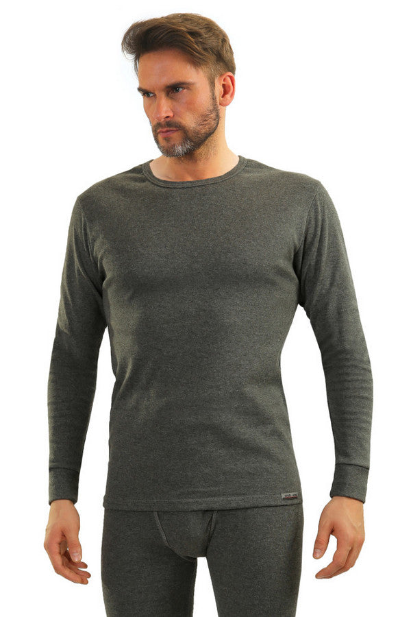 Хлопковый мужской лонгслив 111 grafit