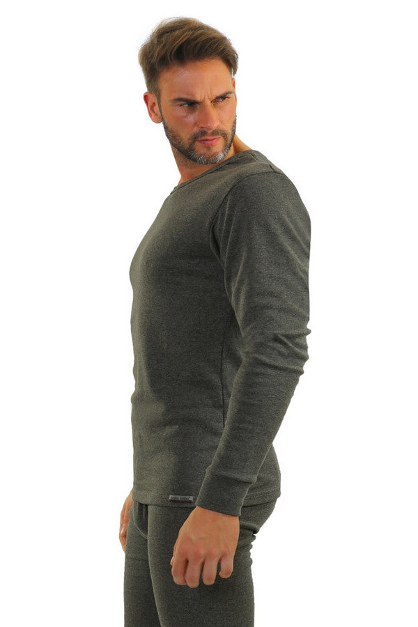 Хлопковый мужской лонгслив 111 grafit