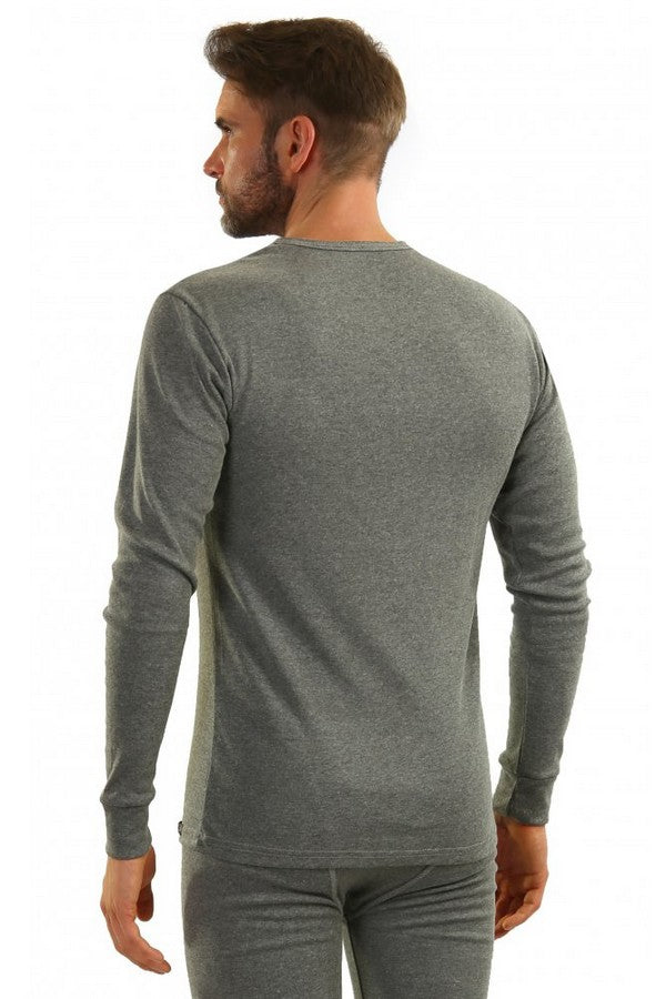 Хлопковый мужской лонгслив 111 melange