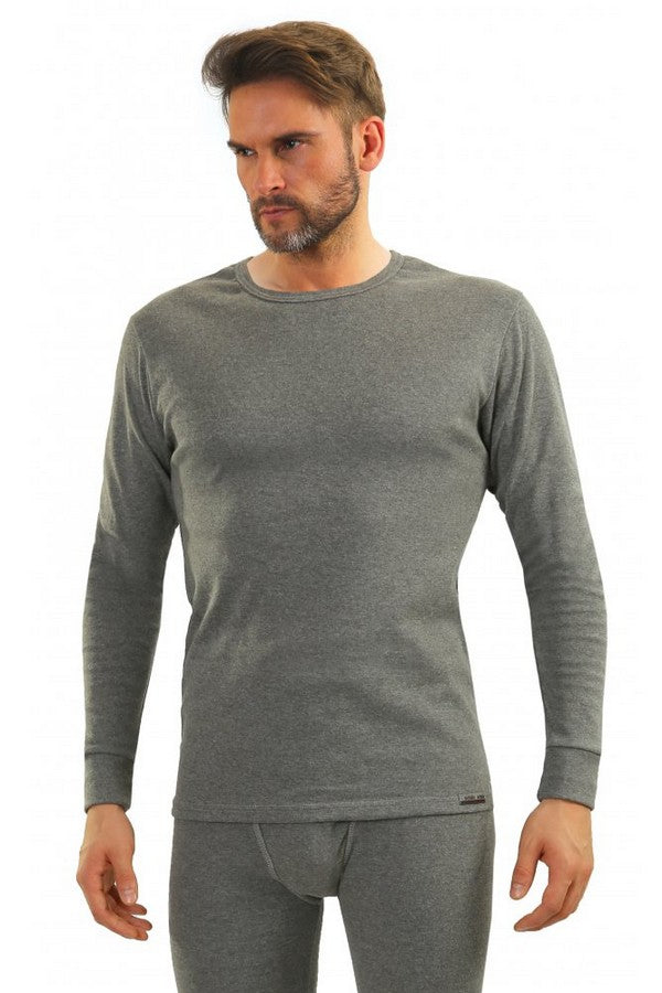 Хлопковый мужской лонгслив 111 melange