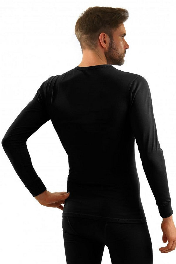 Хлопковый мужской лонгслив 123 black