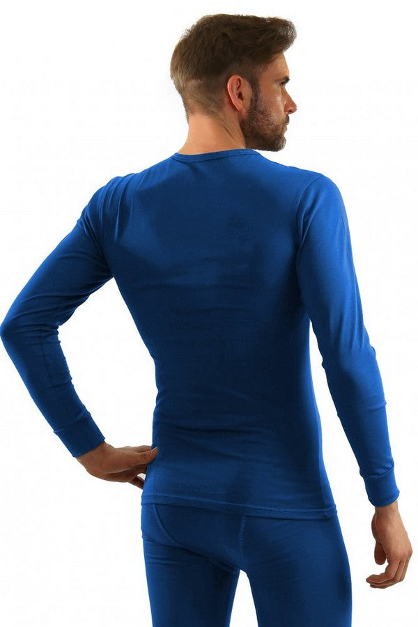 Хлопковый мужской лонгслив 123 blue