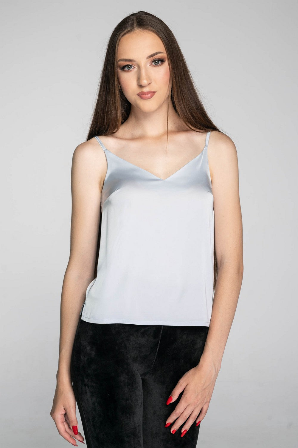 Топ на тонких бретелях 1650 grey