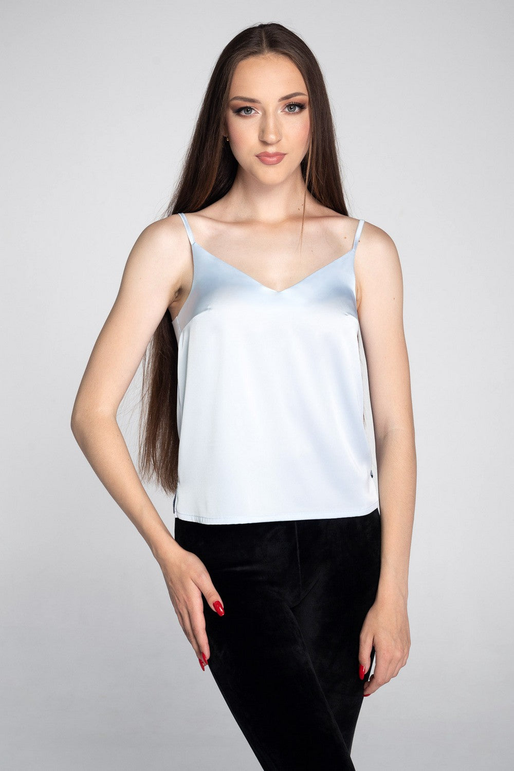 Топ на тонких бретелях 1650 light blue