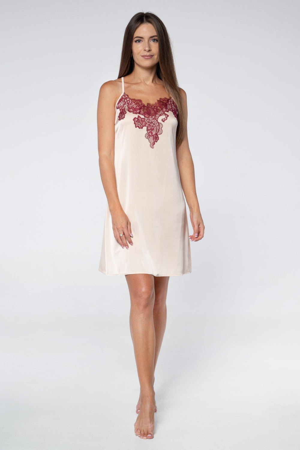 Ночная сорочка с кружевом 2100 powder
