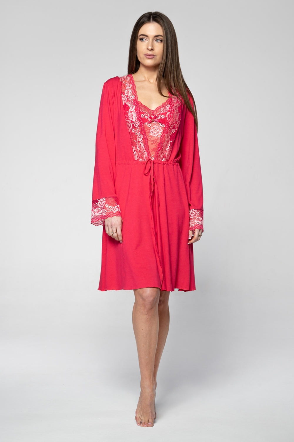 Халат из вискозы 2223/1 raspberry